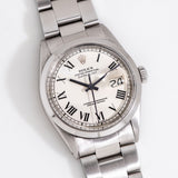vintage rolex datejust buckley ww, on its back