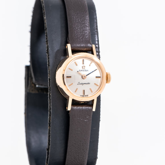 1964 Vintage Omega Ladymatic Ref. 551.006 Ladies Sized Watch in Solid 18k Rose Gold (# 15032)