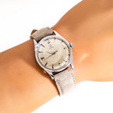 vintage omega automatic ww, wrist shot close up