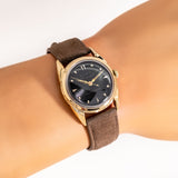vintage bulova self-winding ww, wrist shot close up
