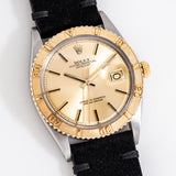 vintage rolex datejust thunderbird ww, on its back