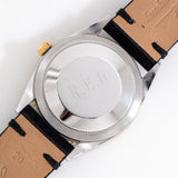 vintage rolex datejust thunderbird ww, case back with inscription