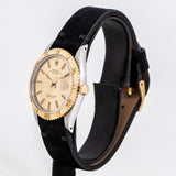 vintage rolex datejust thunderbird ww, side view of crown