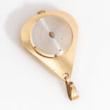 vintage caravelle pendant watch, case back, underside