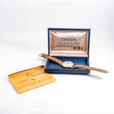 1953 Vintage Omega Oversized Ref. 2785 w/ Box & Papers, Solid 18k Rose Gold Watch (# 15043)