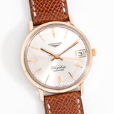 1966 Vintage Longines Flagship Ref. 3318-5 14k Rose Gold Capped Stainless Steel Watch (# 15044)