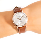 1966 Vintage Longines Flagship Ref. 3318-5 14k Rose Gold Capped Stainless Steel Watch (# 15044)