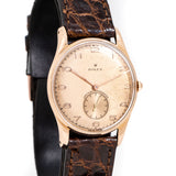vintage rolex rose gold chronometer