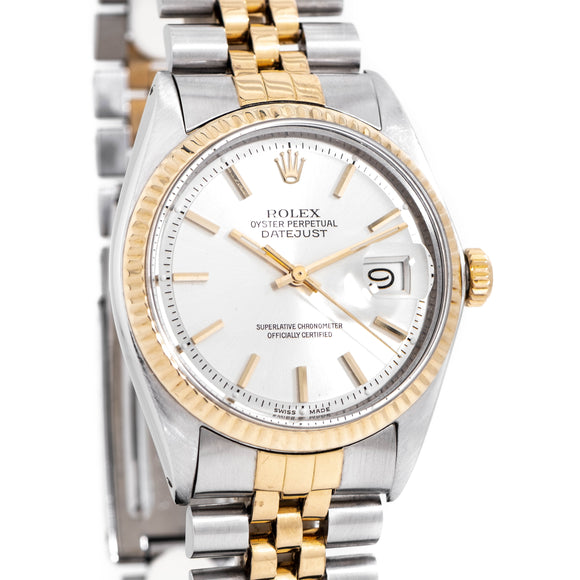 1968 Vintage Rolex Datejust Ref. 1601 Two Tone in 14k Yellow Gold & Stainless Steel (# 14237)