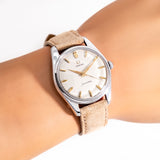 vintage omega seamaster ww, wrist shot close up