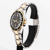 vintage rolex gmt twotone ww, side of the watch crown view