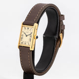 vintage cartier tank md champagne, side of the case