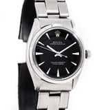 vintage rolex oyster perpetual black dial ww