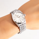 vintage rolex date auto ww, wrist shot close up