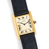 1990's Cartier Tank Must De 18k Yellow Gold Plated Watch (# 15069)