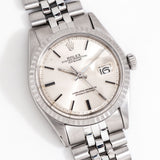 vintage rolex datejust ss ww, on its back