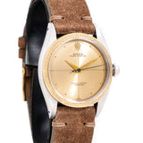 1957 Vintage Rolex Zephyr Ref. 6582 14k Yellow Gold & Stainless Steel Watch (# 15905)