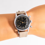 1950's - 1960's Vintage Angelus Two Register Chronograph in Stainless Steel (# 14725)