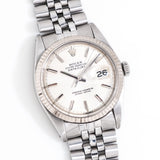 1973 Vintage Rolex Datejust Ref. 1601 Watch in 14k White Gold & Stainless Steel (# 15076)