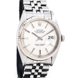 1973 Vintage Rolex Datejust Ref. 1601 Watch in 14k White Gold & Stainless Steel (# 15076)