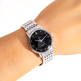 vintage omega seamaster 600 black dial, wrist shot close up