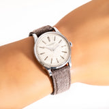 vintage iwc calatrava ss, wrist shot close up