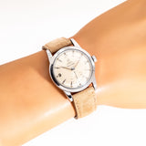 vintage omega seamaster bumper ww, wrist shot close up
