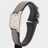 vintage omega square-shaped ww, side of the case with crown view