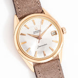vintage rose gold omega seamaster ww, on its back