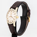 vintage omega constellation ww, side view with crown