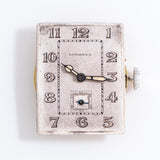1930 Vintage Longines Rectangular Shaped .900 Silver Watch (# 14271)