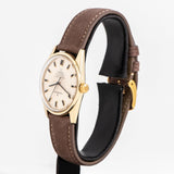 omega constellation ww, side of the case with crown view