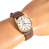 omega constellation ww, wrist shot close up