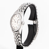 vintage rolex datejust ww, side of the case with crown view
