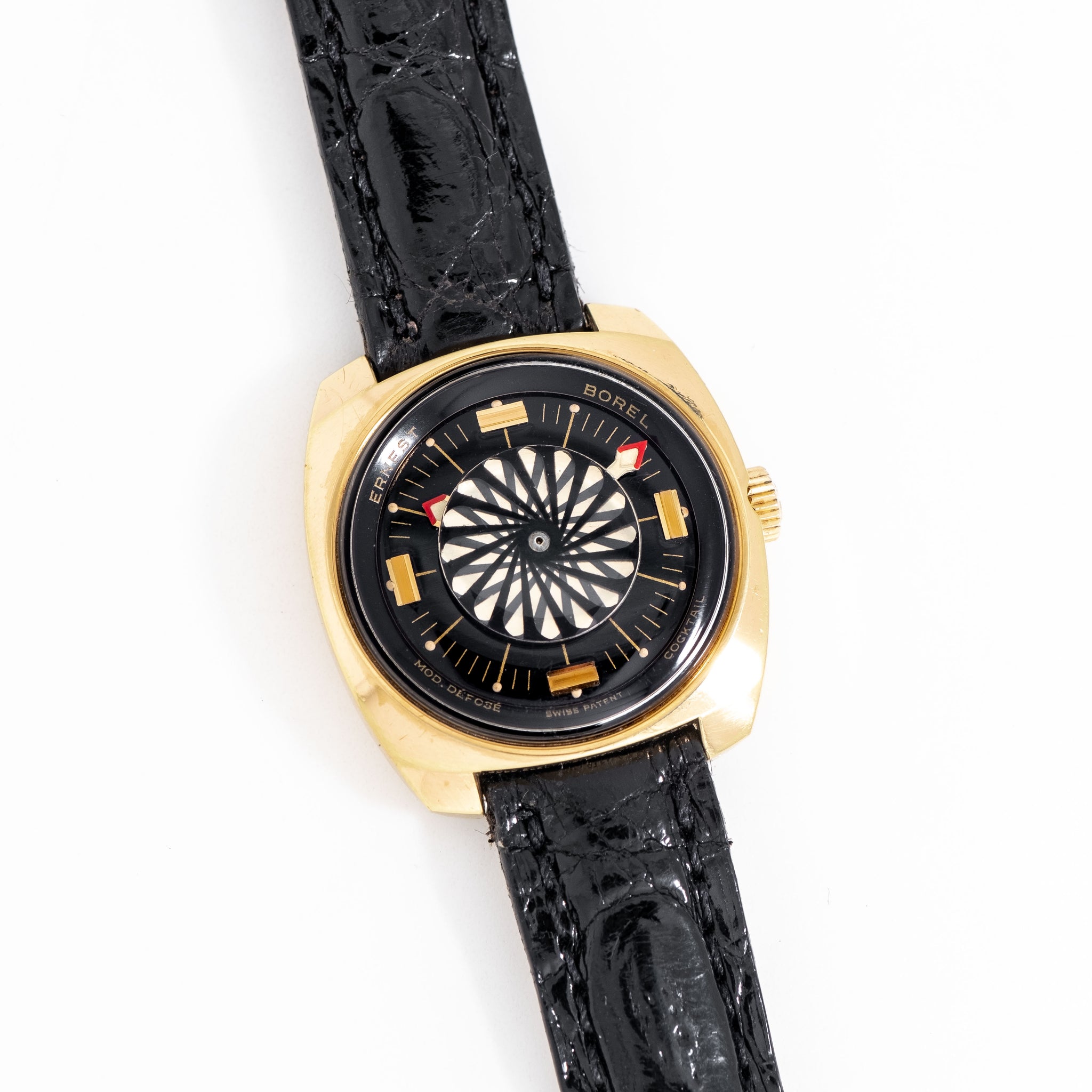 1990's Vintage Ladies Ernest Borel Cocktail Watch in 18k Yellow