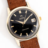 vintage omega seamster black dial ww, on its back