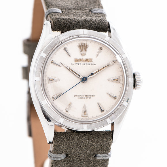 1952 Vintage Rolex Oyster Perpetual Semi-Bubbleback Ref. 6103 in Stainless Steel (# 14291)