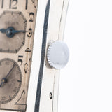 1930's Vintage Gruen Techni-Quadron Rectangular Doctor's Watch RARE .900 Silver (# 14669)