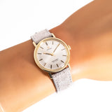 vintage omega seamaster deville ww, wrist shot close up