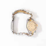 vintage ladies rolex date two tone ww, side of the case