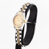 vintage ladies rolex date two tone ww, side of the case with crown image