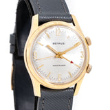 1960's Vintage Benrus Alarm Ref. 6840 / 411 14k Yellow Gold Plated Stainless Steel Watch (# 15126)