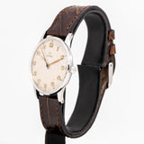 vintage omega ss ww, side of the case with crown image