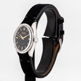 vintage rolex oyster perpetual ww, side of the case with crown view