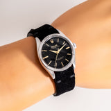 vintage rolex oyster perpetual ww, wrist shot close up