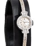 1960's Vintage Ladies Rolex Precision Ref. 28 Solid 18k White Gold Diamond Studded Watch (# 15979)