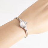 1960's Vintage Ladies Rolex Precision Ref. 28 Solid 18k White Gold Diamond Studded Watch (# 15979)