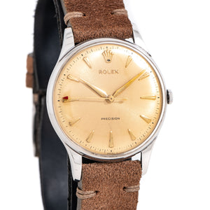 1954 Vintage Rolex Precision Ref. 9118 Stainless Steel Watch (# 15142)