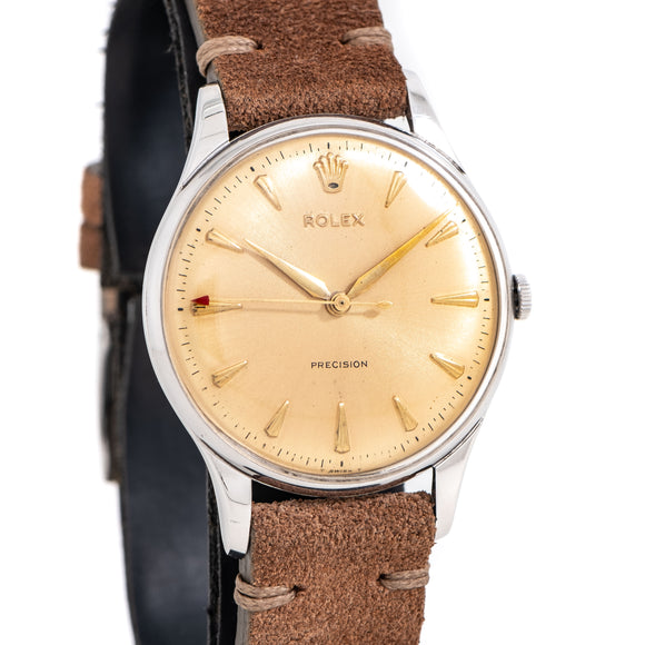 1954 Vintage Rolex Precision Ref. 9118 Stainless Steel Watch (# 15142)