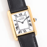vintage cartier tank must de ww, on its back